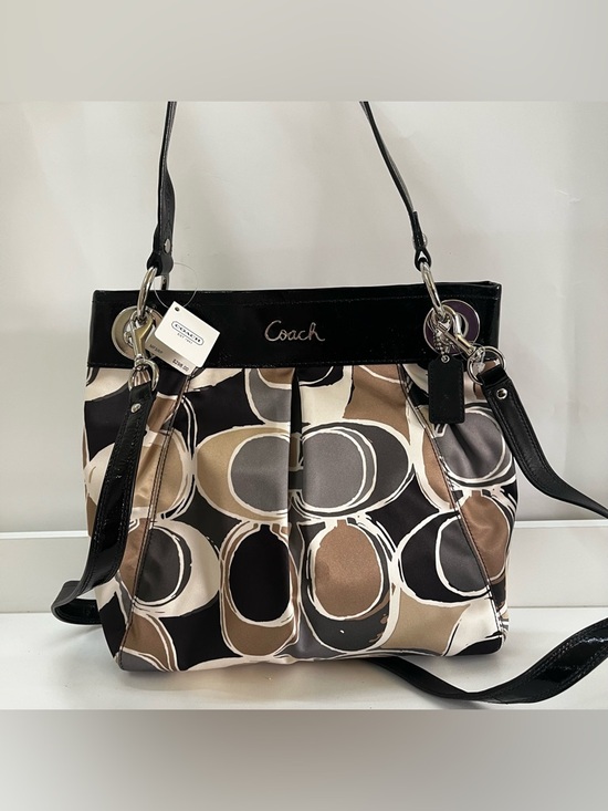 NWT | COACH Ashley Madison Scarf Print Y2K Top Handle Hippie Hobo Crossbody Bag - Picture 2 of 13